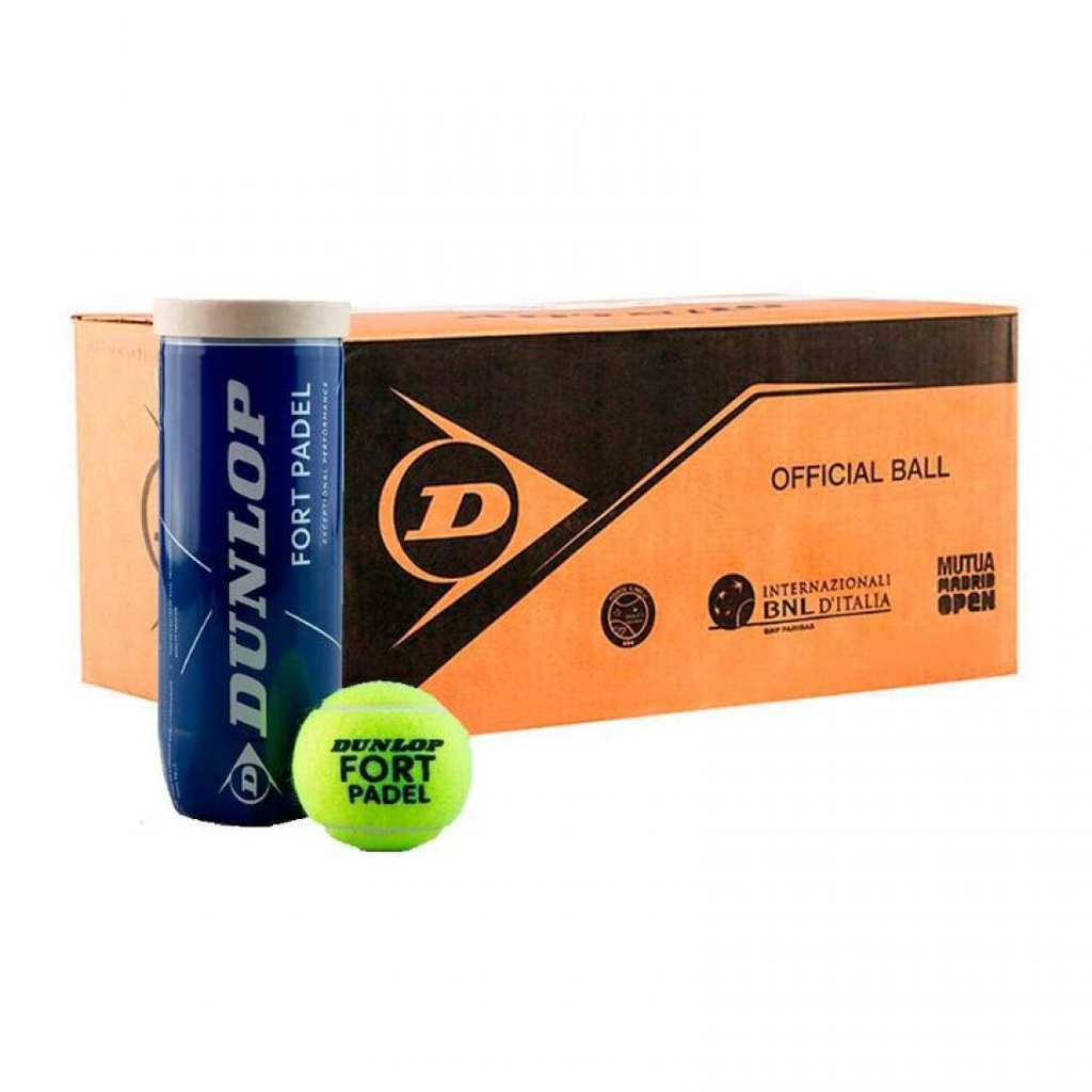 Bolas Dunlop Cajon 72 Pelotas - 24 Botes de 3 uds - Dunlop Fort Padel