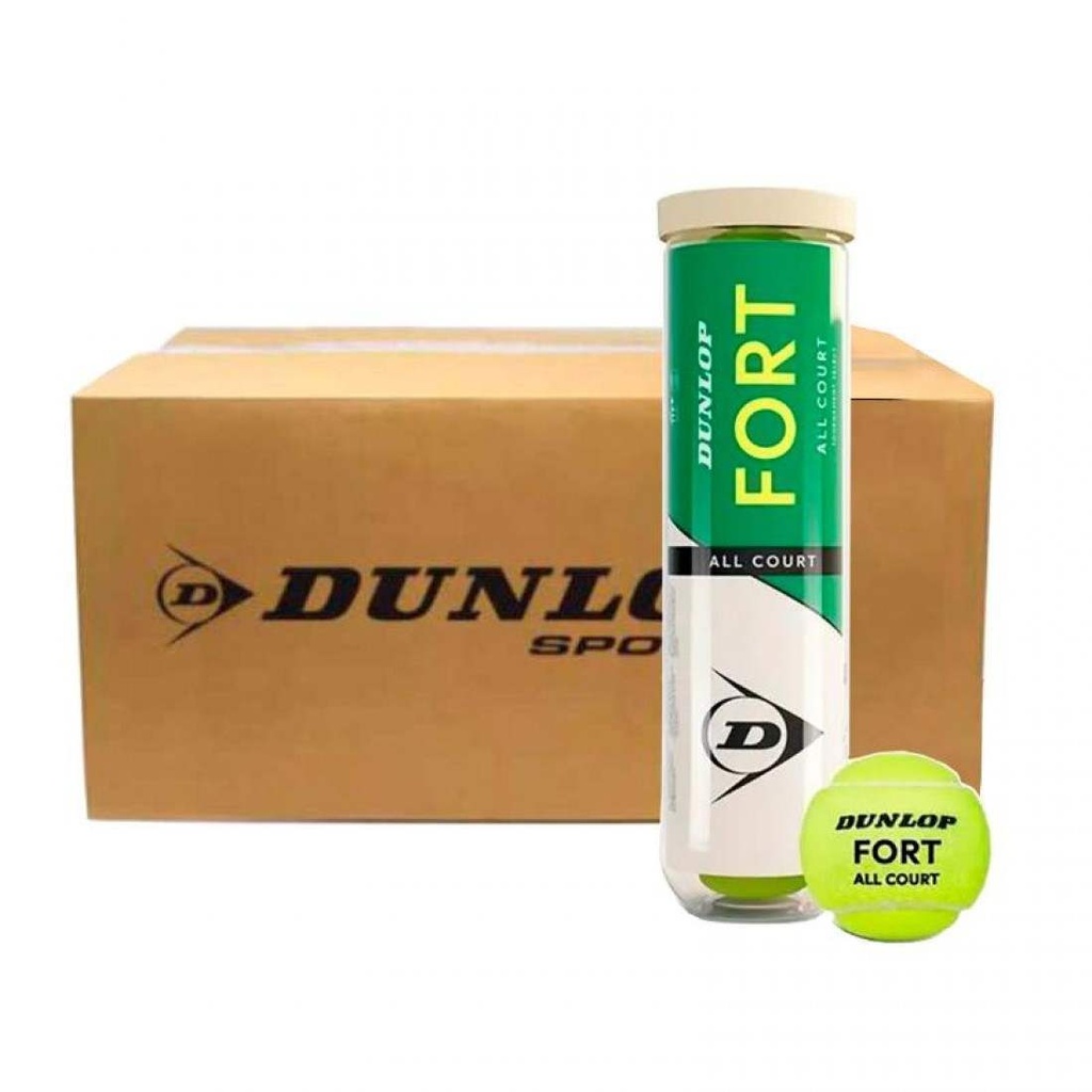 Bolas Dunlop Fort All Court Cajon 72 Pelotas - 18 Botes de 4 Uds