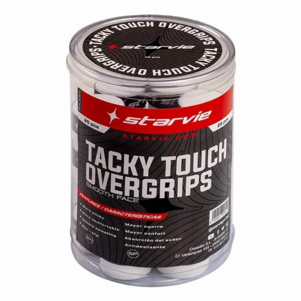 Overgrips Starvie StarVie Tambor Tacky Touch Blanco 25 Overgrips