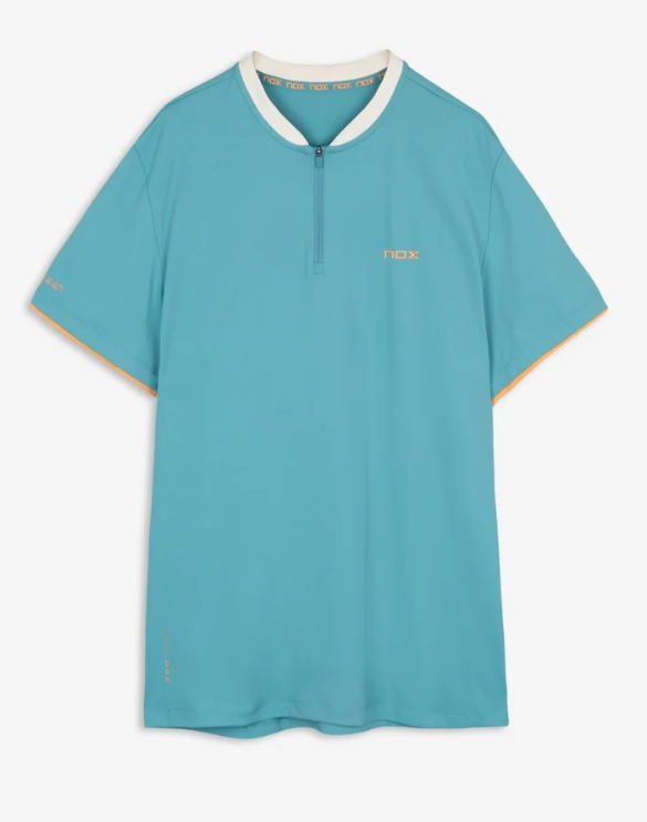 Camiseta Nox Pro Turquesa Cremallera Man