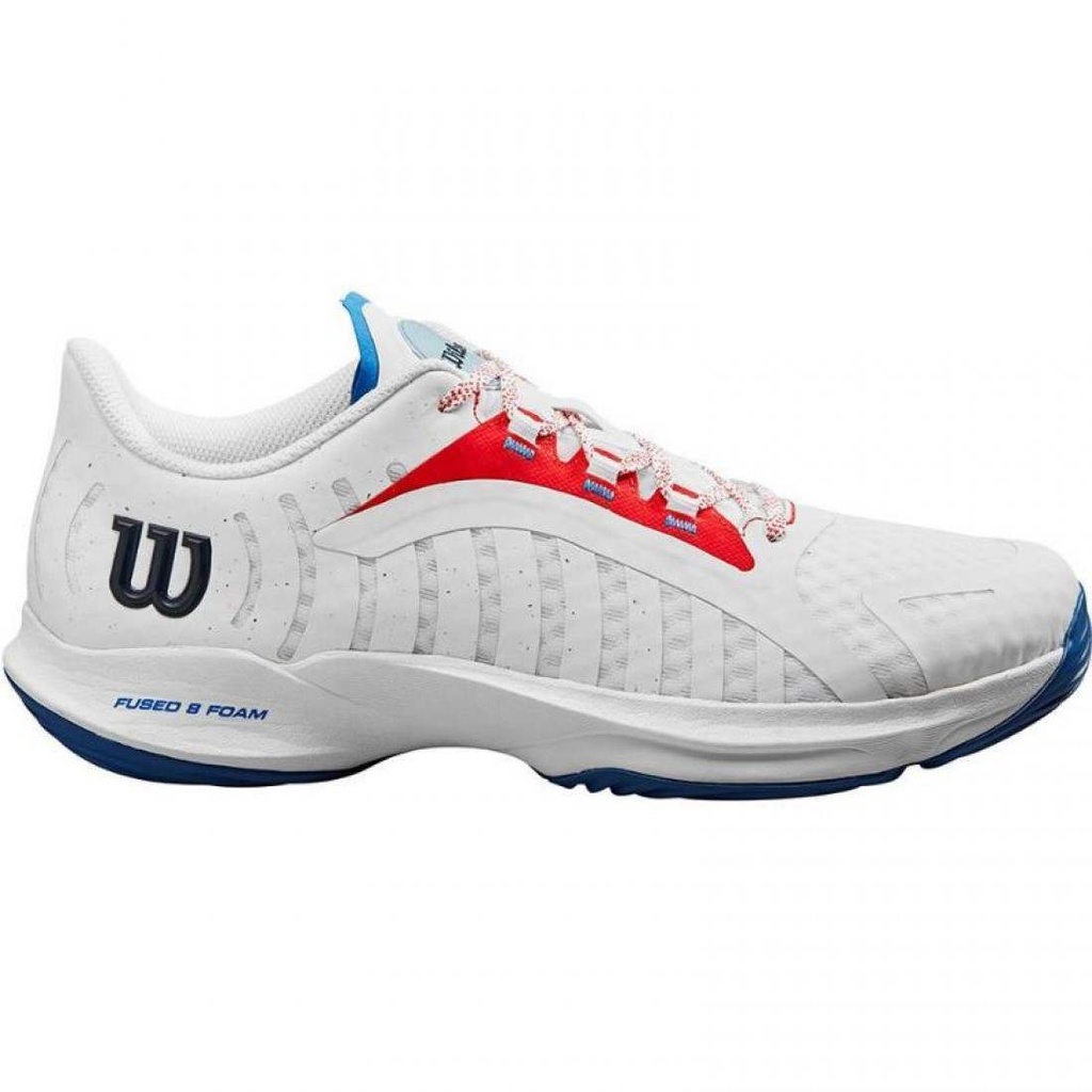 Zapatillas Wilson Hurakn Pro Blanco Rojo Azul Mujer