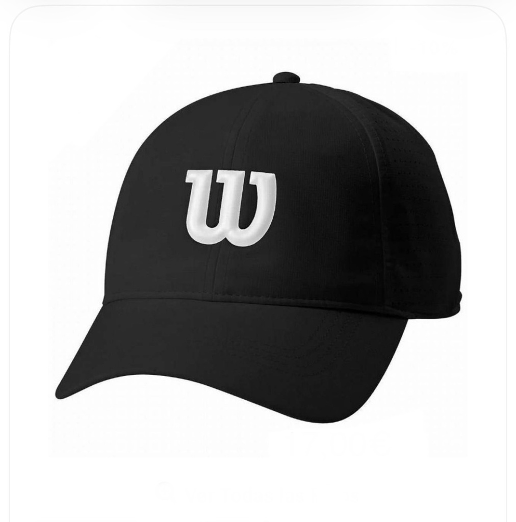 Gorra Wilson ultralight negro blanco