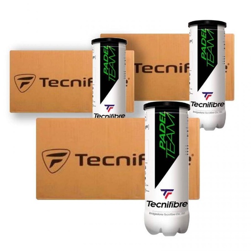 Bolas Tecnifibre Cajon 72 Pelotas - 24 Botes de 3 uds - Tecnifibre Padel Team