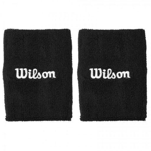 Muñequeras Wilson Wide Terry Negro 2 Unidades